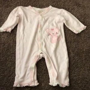 Pink and white medium baby jumper (3 to 6 months)